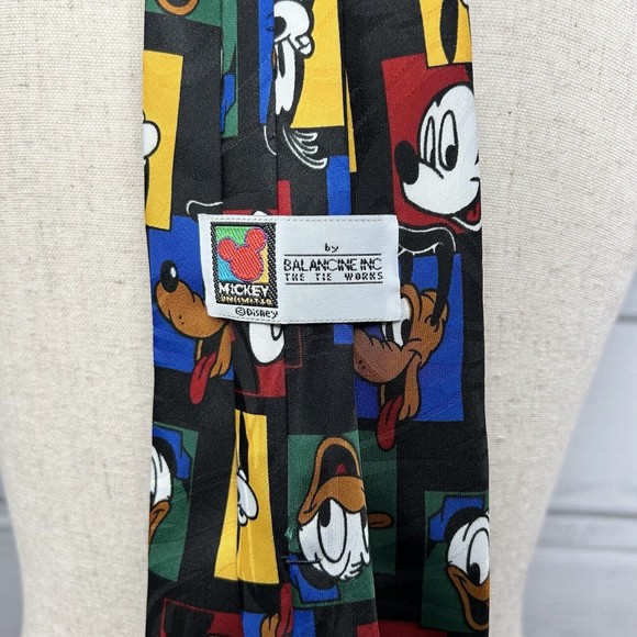 Vintage Mickey Unlimited Neck Tie By Balance Inc The Tie Works 58'' X 3.75'' - Picture 4 of 7